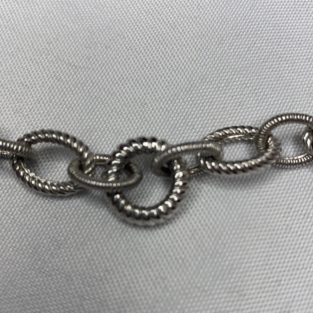 Judith Ripka .925 necklace to wear plain or add enhancer - Picture 5 of 5